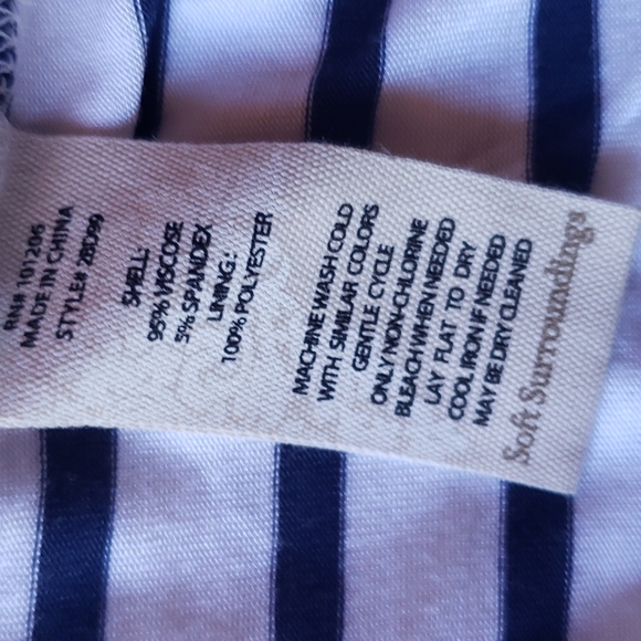 Soft Surroundings Here To Infinity Striped Maxi Dress sz M Women's - Picture 5 of 6